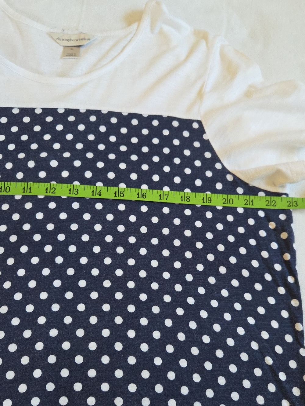Chirstoper & Banks Short Sleeve Polka Dot Jersey Shirt - Picture 5 of 9